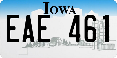 IA license plate EAE461