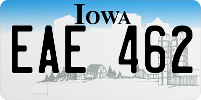 IA license plate EAE462