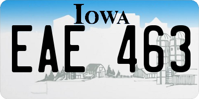 IA license plate EAE463