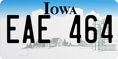 IA license plate EAE464