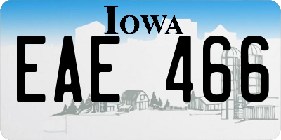 IA license plate EAE466