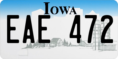 IA license plate EAE472