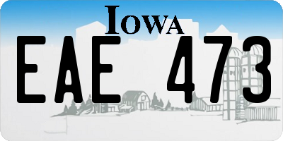 IA license plate EAE473