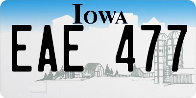 IA license plate EAE477