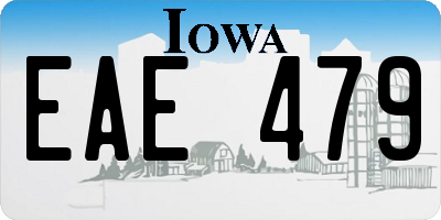 IA license plate EAE479