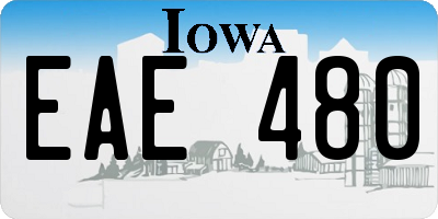 IA license plate EAE480