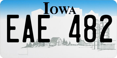 IA license plate EAE482