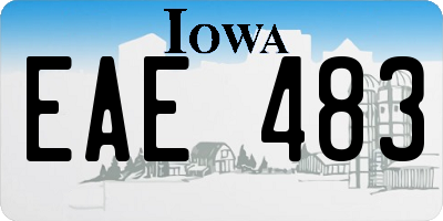 IA license plate EAE483