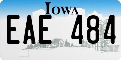 IA license plate EAE484