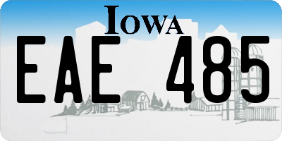 IA license plate EAE485