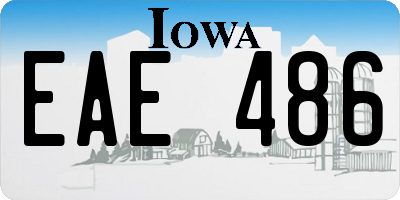 IA license plate EAE486