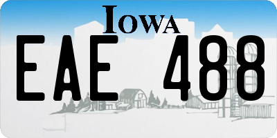 IA license plate EAE488