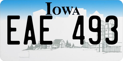 IA license plate EAE493