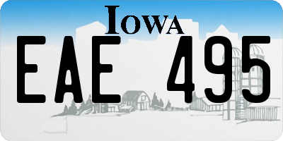 IA license plate EAE495