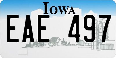 IA license plate EAE497