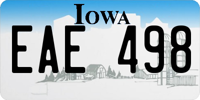 IA license plate EAE498