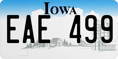 IA license plate EAE499