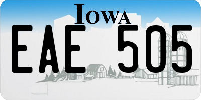 IA license plate EAE505