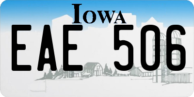 IA license plate EAE506