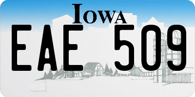 IA license plate EAE509