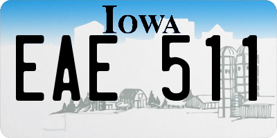 IA license plate EAE511