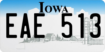 IA license plate EAE513