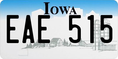 IA license plate EAE515