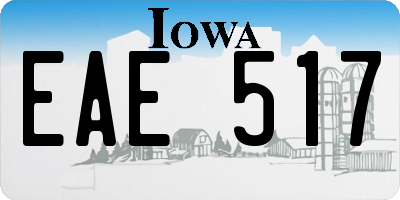 IA license plate EAE517