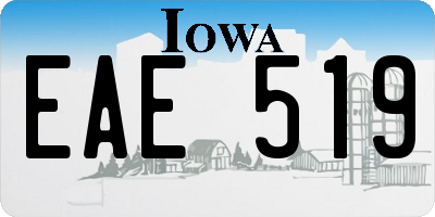 IA license plate EAE519