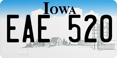 IA license plate EAE520