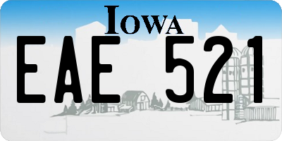 IA license plate EAE521