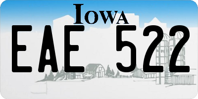 IA license plate EAE522