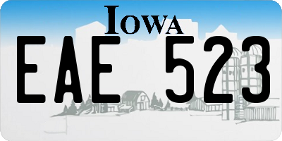 IA license plate EAE523