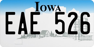 IA license plate EAE526