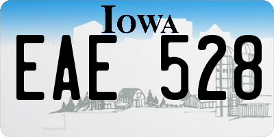 IA license plate EAE528