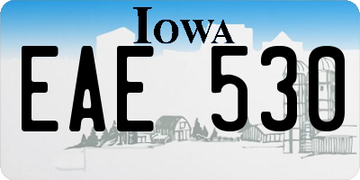 IA license plate EAE530