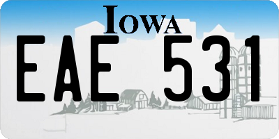 IA license plate EAE531