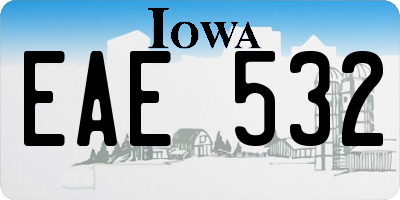 IA license plate EAE532