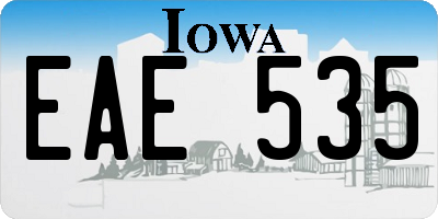 IA license plate EAE535