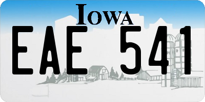 IA license plate EAE541