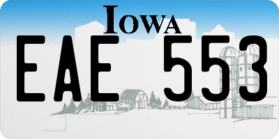 IA license plate EAE553