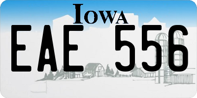 IA license plate EAE556