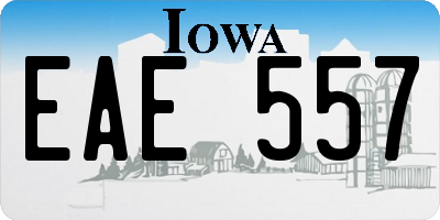 IA license plate EAE557