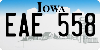 IA license plate EAE558