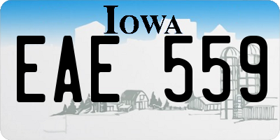 IA license plate EAE559