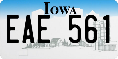 IA license plate EAE561