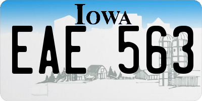 IA license plate EAE563