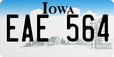 IA license plate EAE564