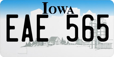 IA license plate EAE565