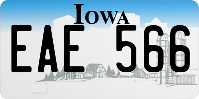 IA license plate EAE566